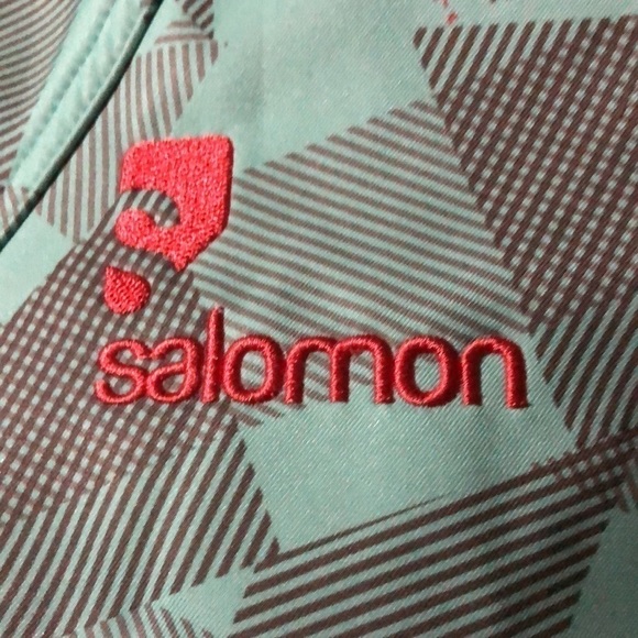 Salomon Green Print Jacket Womens Size XS - Picture 10 of 14